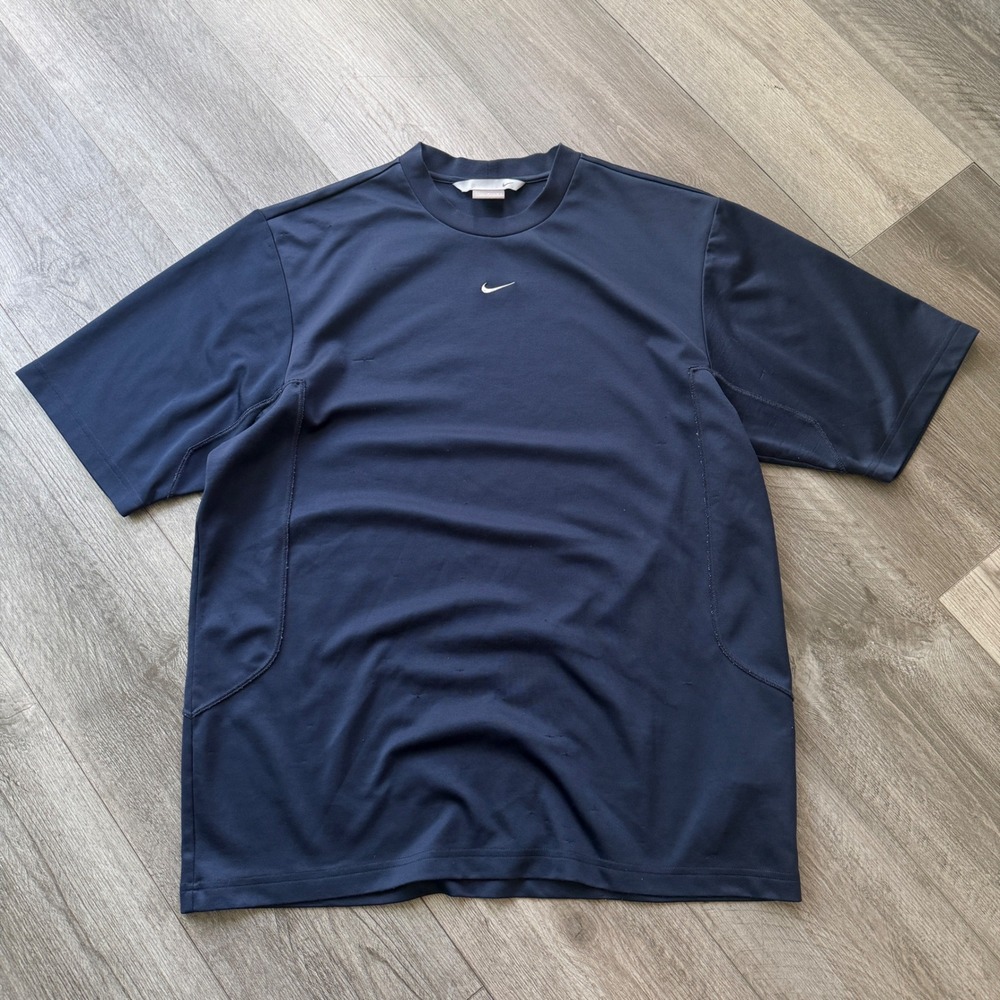Nike Vintage y2K Dri-Fit Shirt Mens L Center Swoosh Athletic Performance Tee